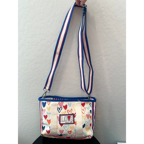 BRIGHTON | Red White And You Canvas Mini Tote Bag Purse - Picture 2 of 8